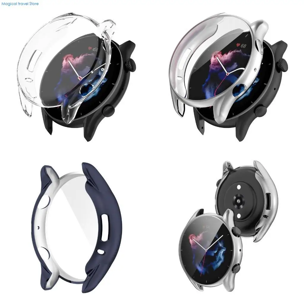 N2UB TPU Screen Protector Case for HuamiAmazfit GTR3/GTR3 Cover Scratched Resistant Full Cover Bumper for Shell