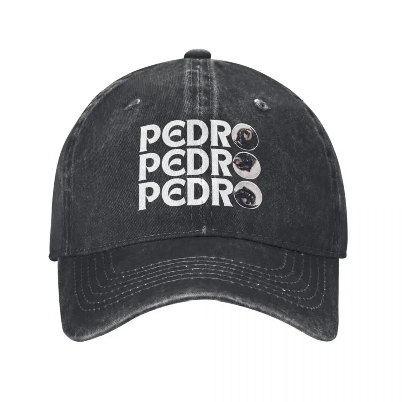 Pedro Racoon Dance Baseball Cap Vintage Distressed Denim Meme Raccoon Headwear Unisex Outdoor Summer Unstructured Soft Caps Hat