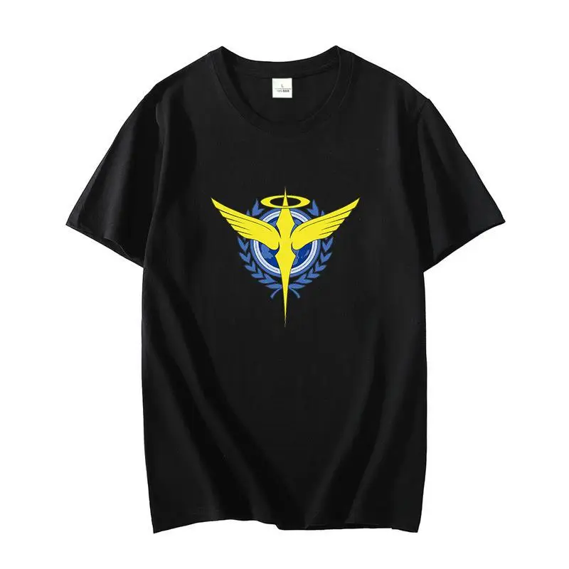 Summer Men's T-shirt Gundam Seed Mobile Suit Mecha Anime Cotton Oversized t-shirt short sleeve t-shirts Harajuku Men's clothing