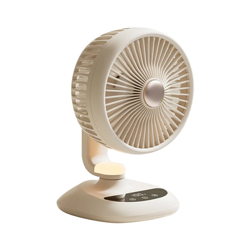 

B51C Портативный настольный вентилятор, 6 скоростей, питание от USB, с подсветкой для спальни, офиса, путешествий, нескользящий коврик