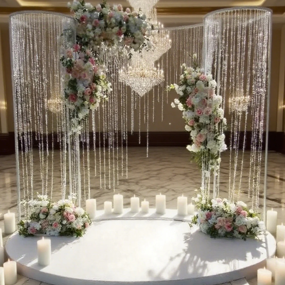 

1pcsf30 New Wedding Props Decorative Wedding Hall Stage Decoration Outdoor Venue Decoration bead curtain article stand