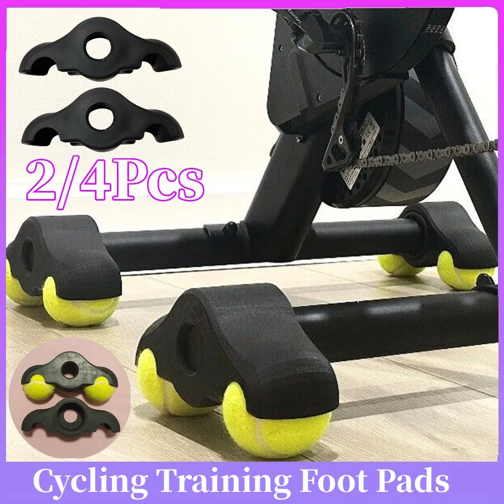 

2/4Pcs Cycling Training Foot Pads Tennis Ball Foot Pas Indoor Cycling Snap Rocker Feet Adapters for Smart Bike Trainer Accessory