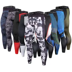 Men's Sports Fitness Gym Training Accessories Tights Compression Leggings Basketball Running Sportswear Bodybuilding Pants