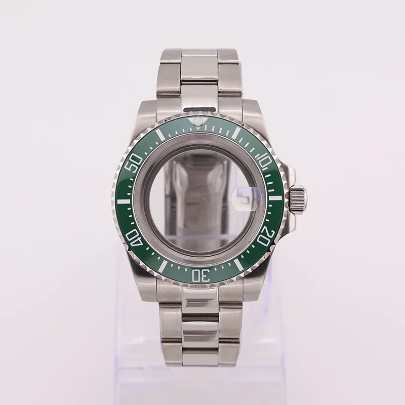 40mm 크리스탈 다이버 시계 Submariner 모델 NH34 NH35 NH36 무브먼트 스테인레스 스틸