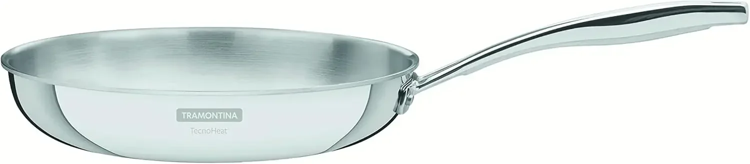 Tramontina - Sartén Grano, de Acero Inoxidable y Terminación Brillante, con Cuerpo Triple y Mango, 20 cm y 1,2 L