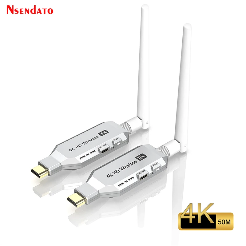 5.8G HDMI Wireless Extender 50M 4K HDMI Video Audio Transmitter and Receiver Kit Wireless Display Dongle Adapter For TV Monitor