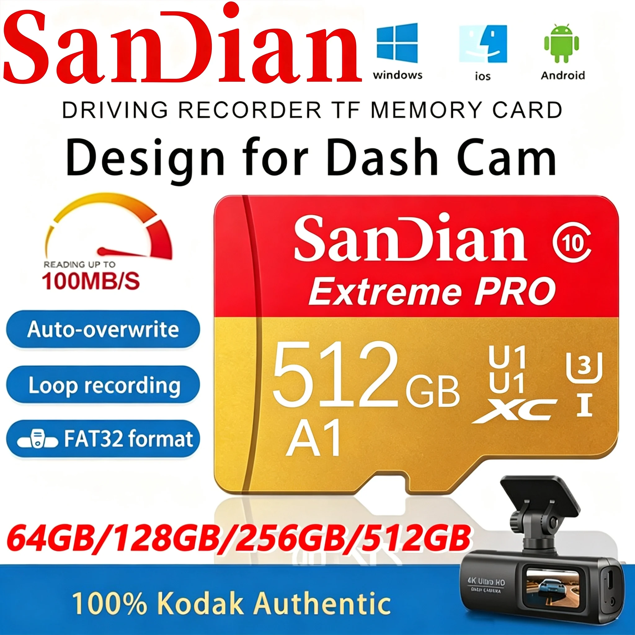 Cartes SD 512 Go, 256 Go, 64 Go, cartes mémoire Micro TF, cartes SD, cartes TF, classe A1, vitesse vidéo, stockage de données pour GoPro, ordinateur portable, ordinateur de bureau, routeur.