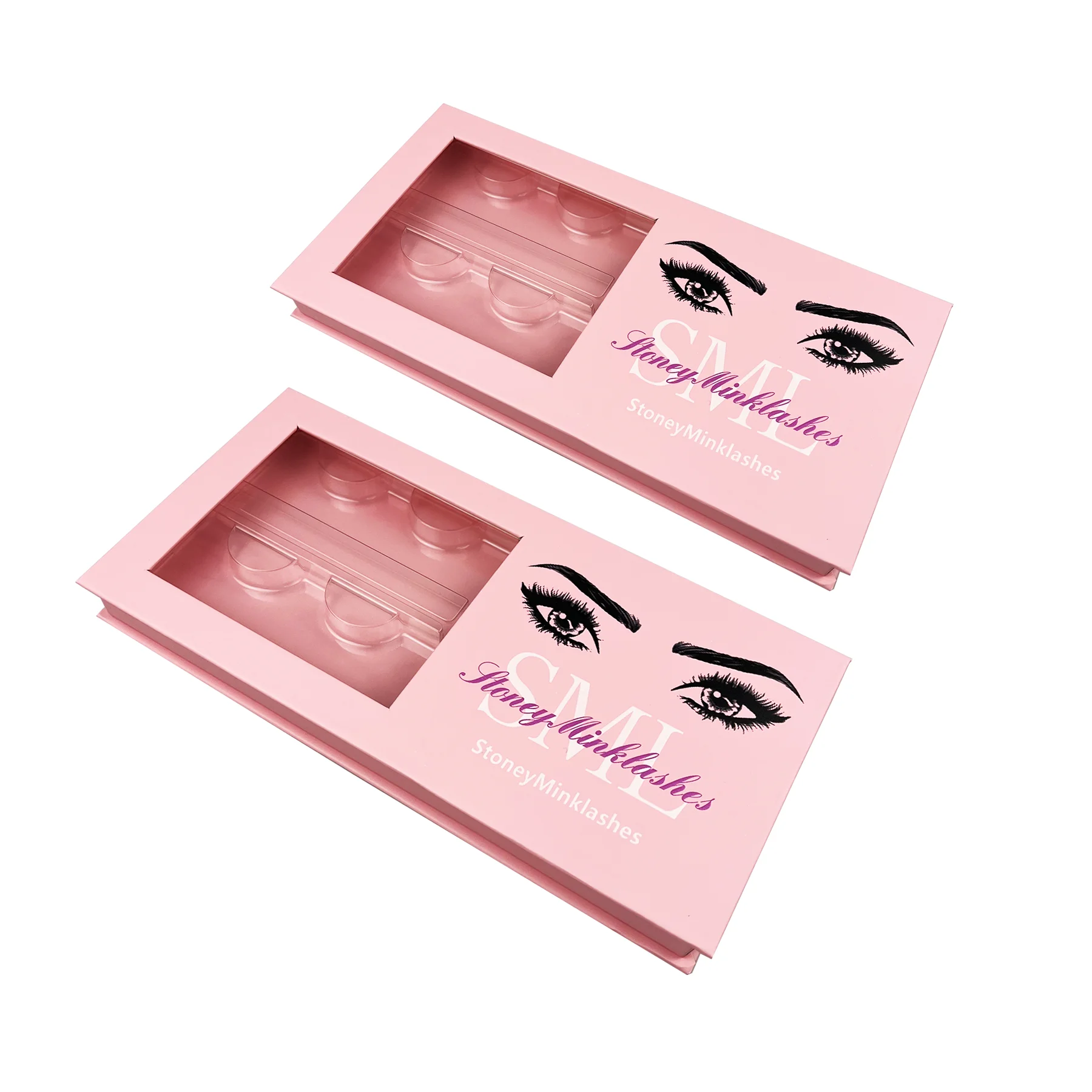 Wholesale Multiple False Lash Book Custom  Private Logo Eyelash Packaging Box Fake 3D Mink Lashes Strip Packing Empty Case