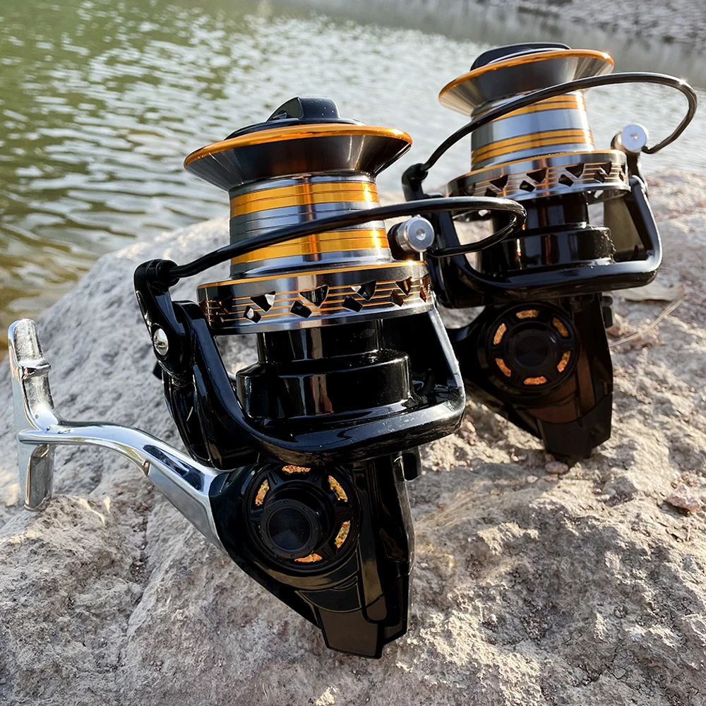 DH 9000/10000/12000 Series Big Spinning Fishing Reel Super Drag 30KG Deep Line Spool Left Right Interchangeable for All Waters