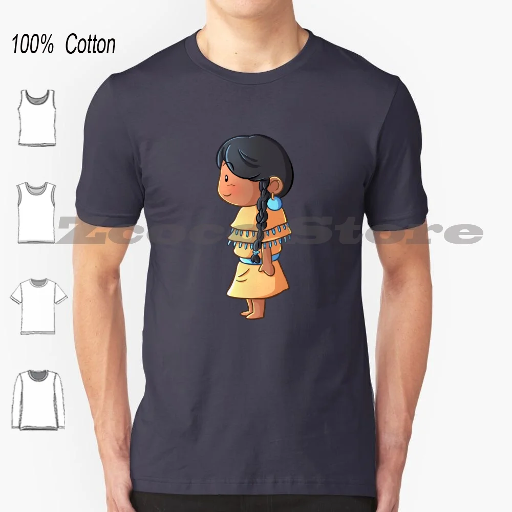 Pocahontas Pocahontas From The Side 100% Cotton Men And Women Soft Fashion T-Shirt Funny Lives Matter Fgteev Love I Cant Funnel