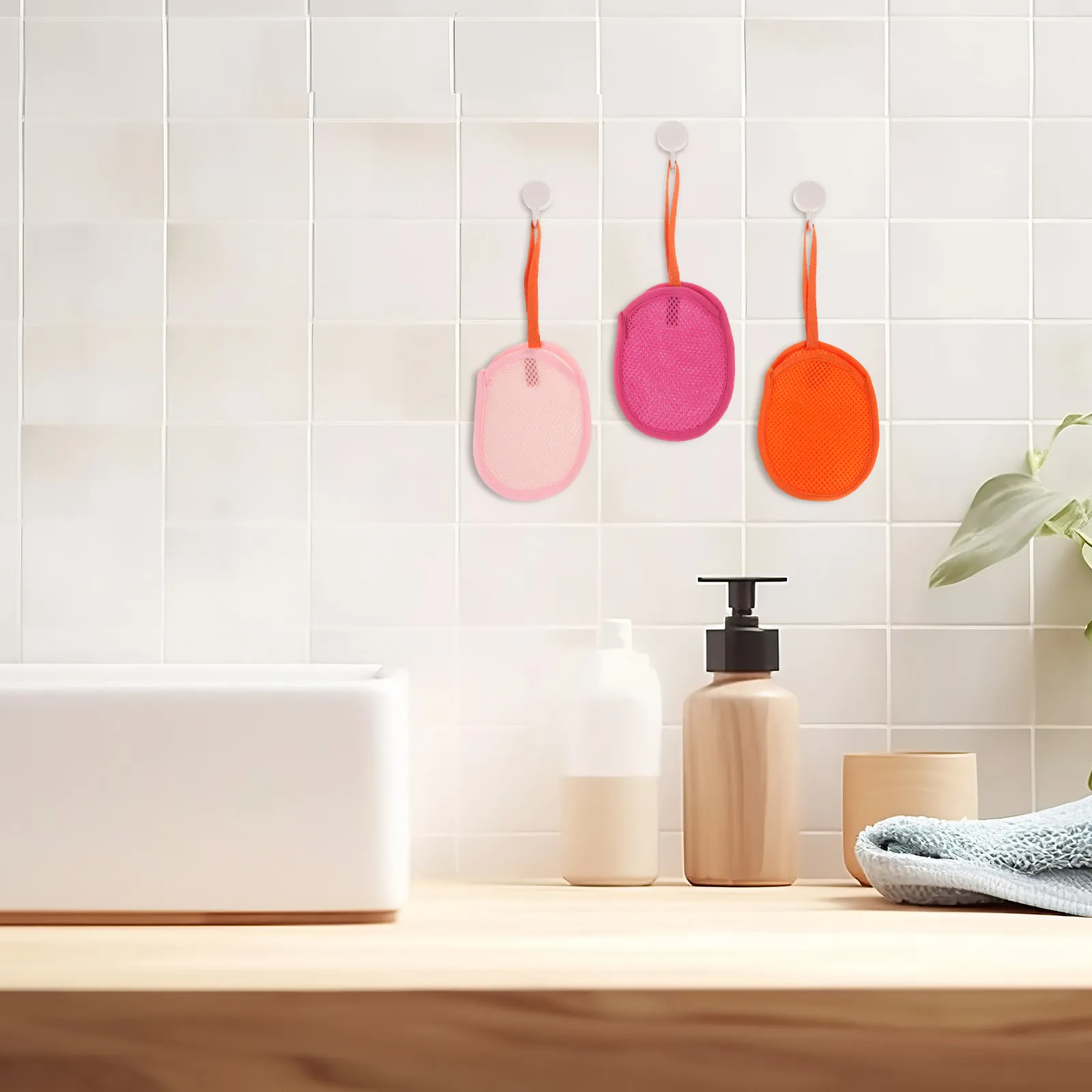 

6Pcs Mesh Soap Bag Foaming Shower Pouch Hanging Drawstring Exfoliating Bath Soap Saver Travel Net Lathering