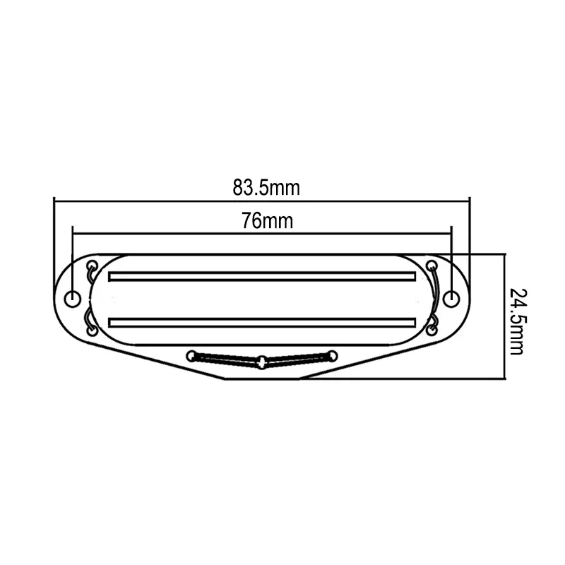 Alnico V Mini Alnico Humbucker Twin Blade Pickup Mini Dual Rail 9K for Electric Guitar Replacement Multi Colour