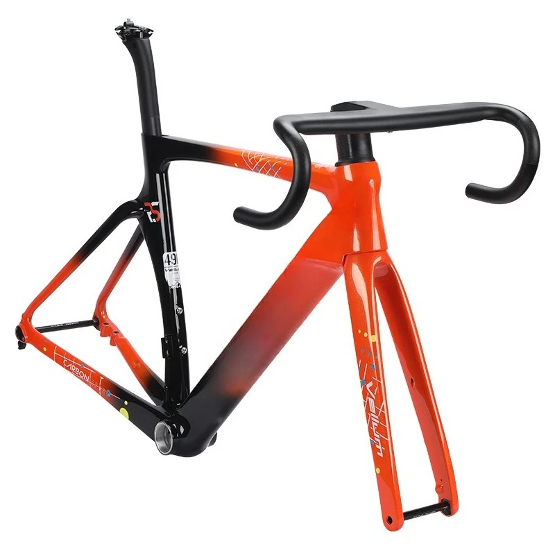 

Carbon fiber frame, bicycle windbreaker frame with handlebars