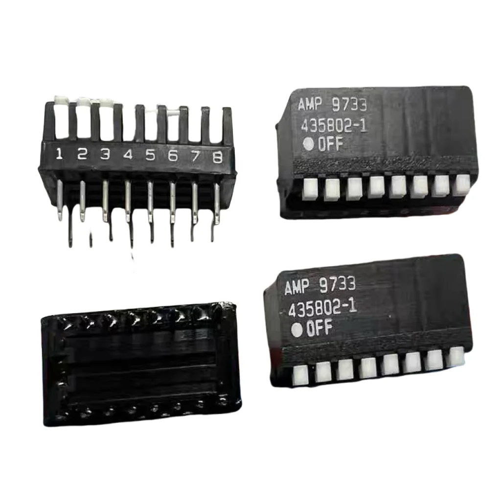 

1pcs/lots 100% original 435802-1 DIP Switches 8 Position Piano Key Type Side Toggle 8P Straight 2.54mm Toggle