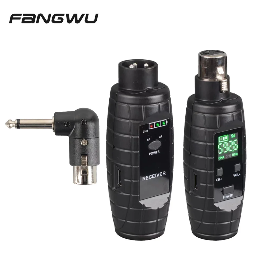 2026 Portable UHF Wireless Microphone Transmitter Receiver Plug-on XLR Microphone Wireless System For Dynamic Microphone,