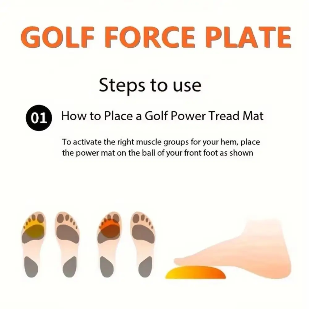 Rubber Power Pad Golf Swing Force Plate Posture Corrector Stop Sliding Golf Training Aid Improve Balance