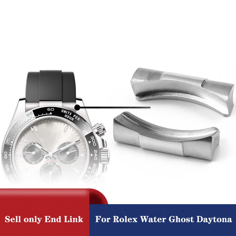 

Адаптер для изогнутых концевых звеньев 20 мм для ремешков Rolex Submariner и Daytona (резиновых, кожаных) – бесшовное соединение, аксессуары для часов