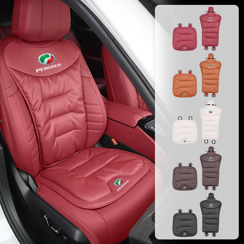 New Luxury Car Velour Leather Cushion Breathable Back Seat Cushion Seat Cover For Perodua Axia Bezza Myvi Alza Ativa Aruz