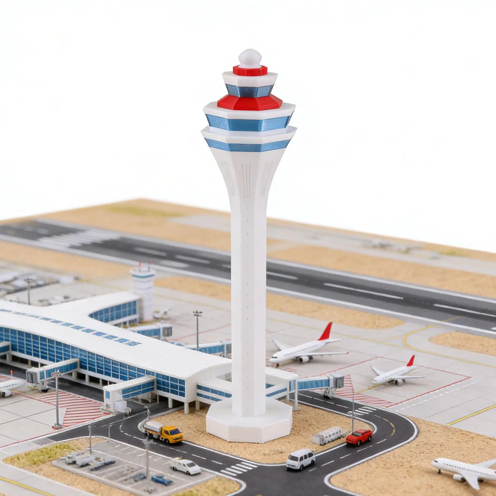 1:400 Airport Control Tower Model,Realistic 1 400 Scale Airport Building Model Diorama Accessories Prop for DIY Project Office