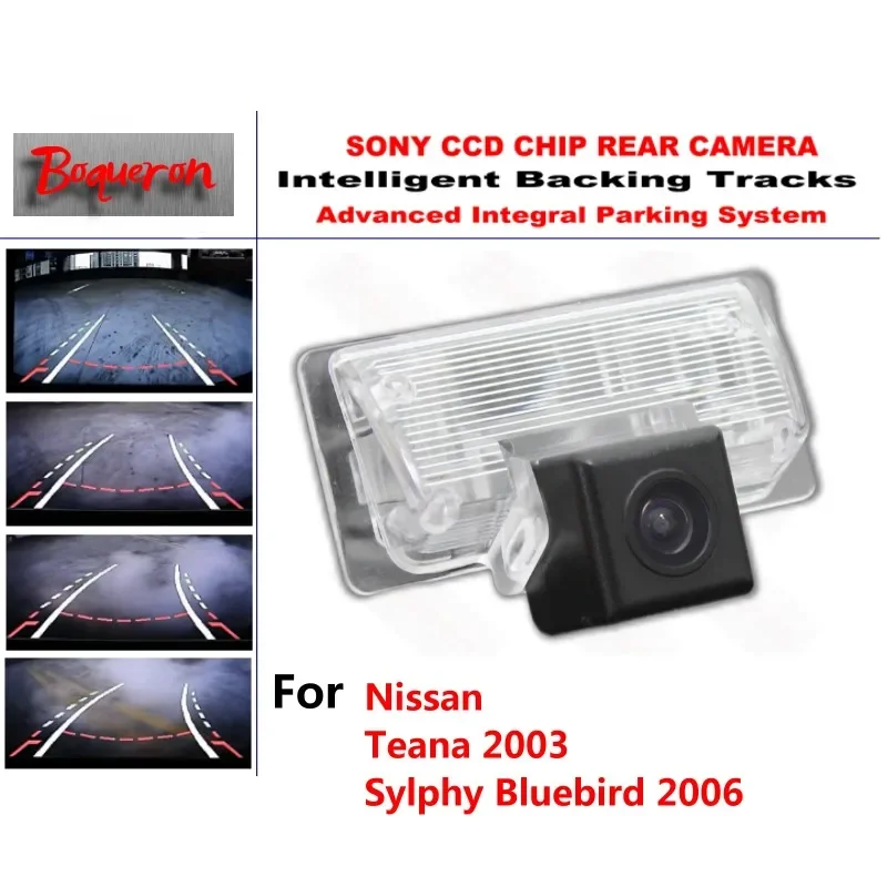 

for Nissan Teana 2003 Sylphy Bluebird 2006 CCD Car Backup Parking Camera Intelligent Tracks Dynamic Guidance Rear View Camera