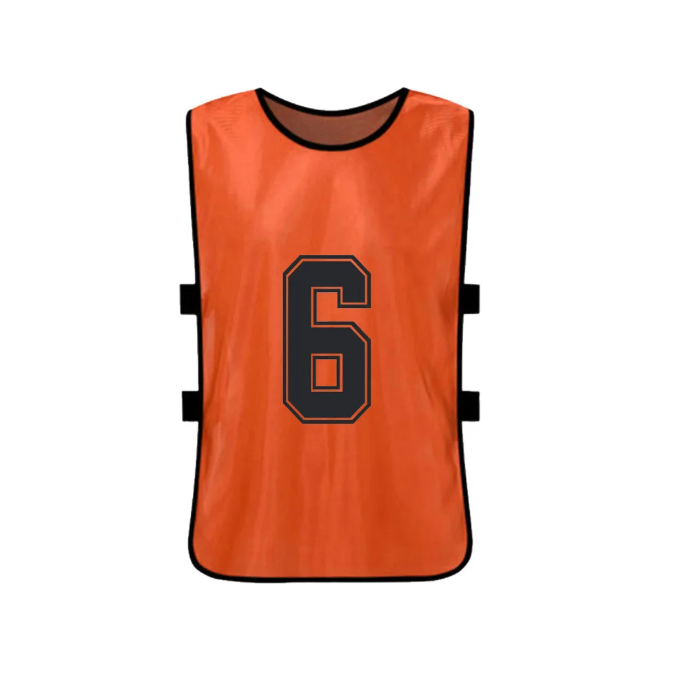 12 PCS Kid\'s Football Pinnies 2 Colors Quick Drying Soccer Jerseys Youth Sports Scrimmage Basketball Team Training Sports Vest