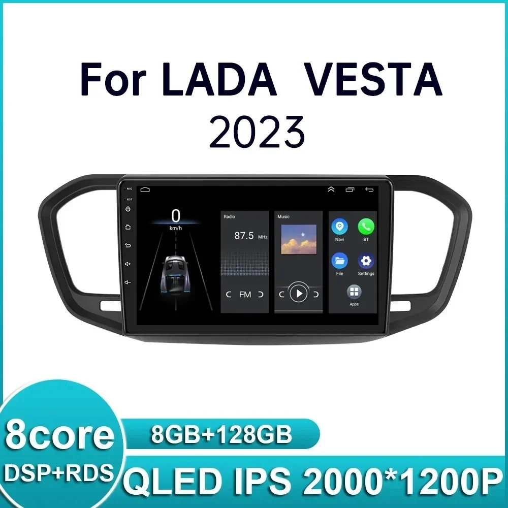 

2Din Android 14 Car Radio for Lada VESTA 2023 Android Carplay AUTO Multimedia Player Android Video Stereo GPS 4G WIFI DVD