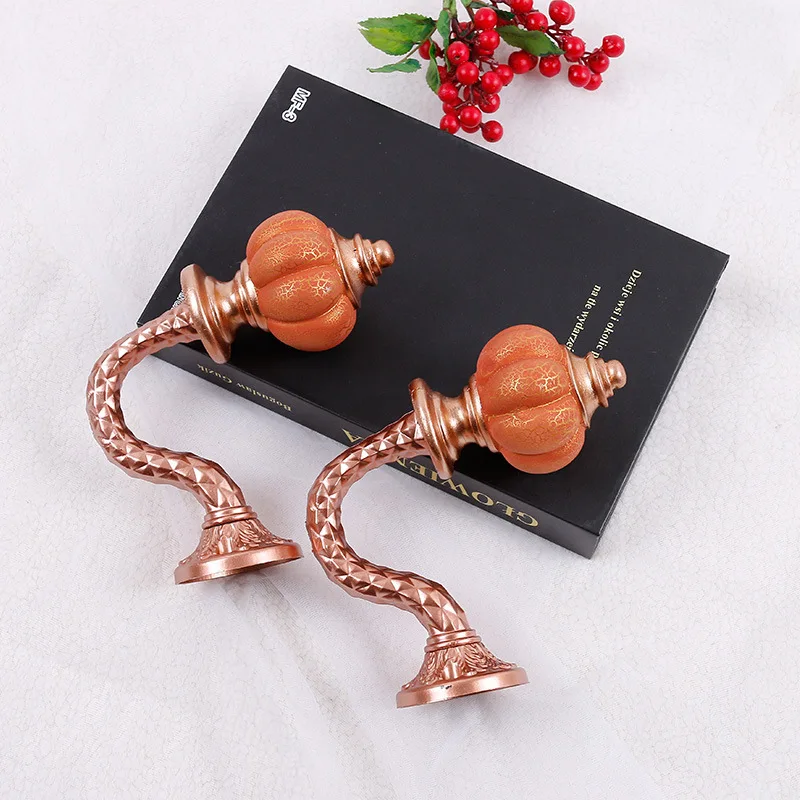 2Pcs/Set High Quality Resin Curtain Hooks Holder Hanger Bronze Display Rack Wall Hook Curtain Accessories