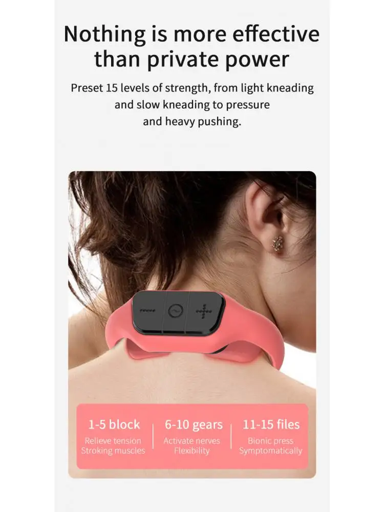 Masajeador eléctrico inteligente para el cuello, herramienta De relajación para masaje en el hogar