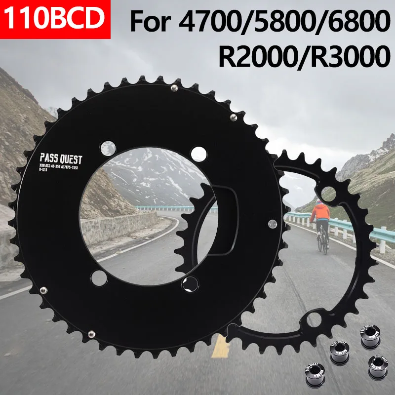 

Звездочка 110 Bcd, 4 винта для Shimano Dura Ace 9000 105 5800 Ultegra 6800 Tiagra 4700 R2000 R3000, серебряный дорожный велосипед 54 40 пластин