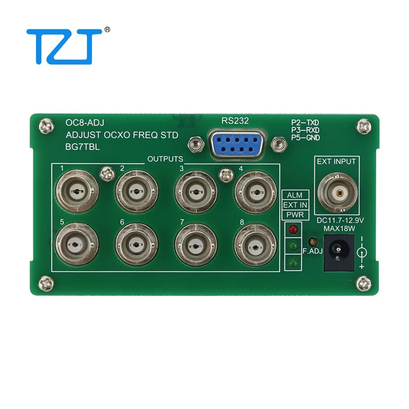 TZT BG7TBL OC8-ADJ 10K-150M 8-Channel Adjustable OCXO Frequency Standard 10M High Stability with BNC Connector/SMA Connector