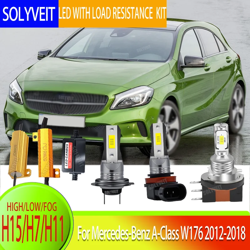 

Daylight at Night: Experience True 6000K White Light from LED H15/H7/H11 For Mercedes-Benz A-Class W176 2012 2013 2014 2015-2018