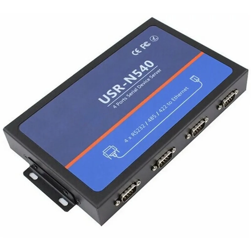 USR-N540 4-Port Serial Server RS232 RS485 RS422 To RJ45 TCP IP Ethernet Communication Converter Module