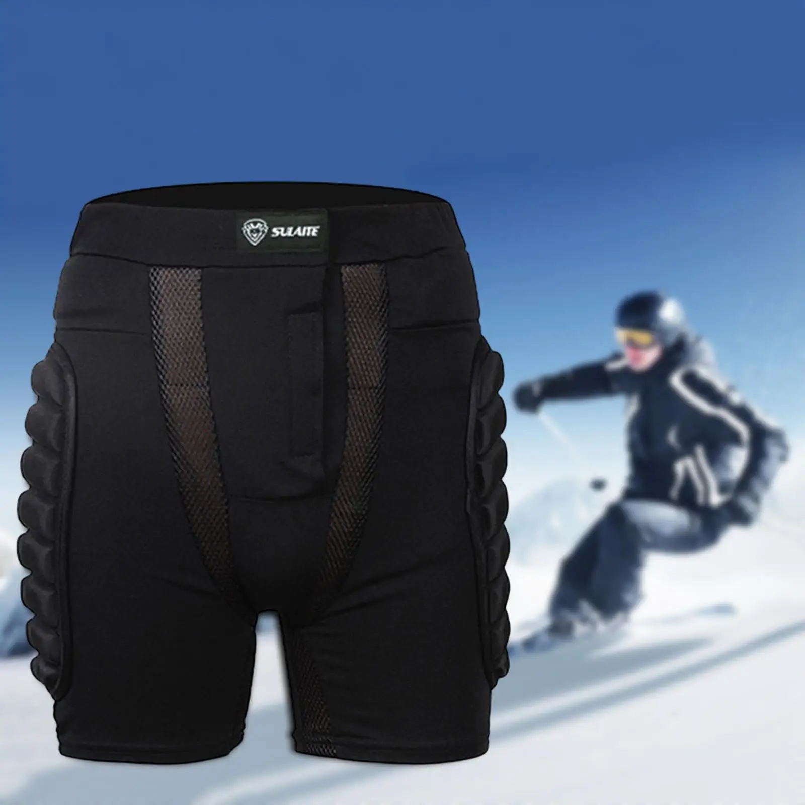 Unisex Padded Protective Shorts for Snowboard Ski Skate EVA Foam Tailbone Hip Pad Breathable High Elastic Waist Sports Safety