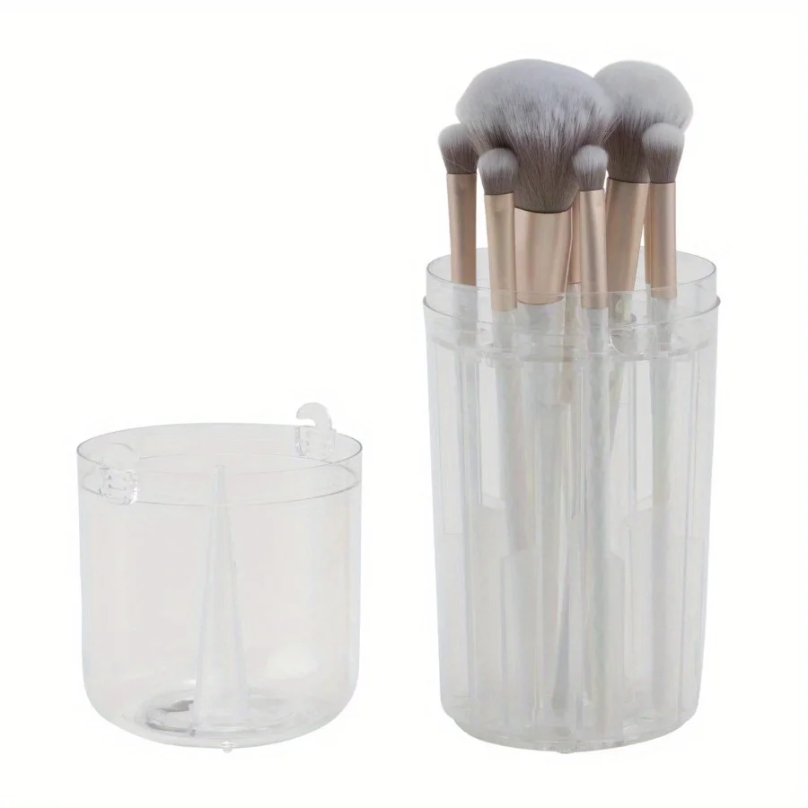 10-piece eye and face brush set with pop-up case. Brushes are designed to help you apply makeup effortlessly and flawlessly