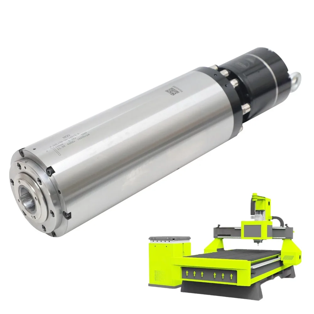 HQD GDL120-30-18Z/5.5 Independent Air Seal 18000RPM 5.5KW BT30 ATC Spindle Motor with Bearing and Inverter Drive for CNC Router