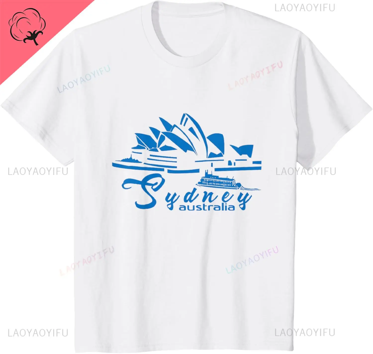 Sydney Opera | Sydney Australian Men Women Kids Aussie T-Shirt Breathable and Comfortable Cotton Summer Tops Camisas