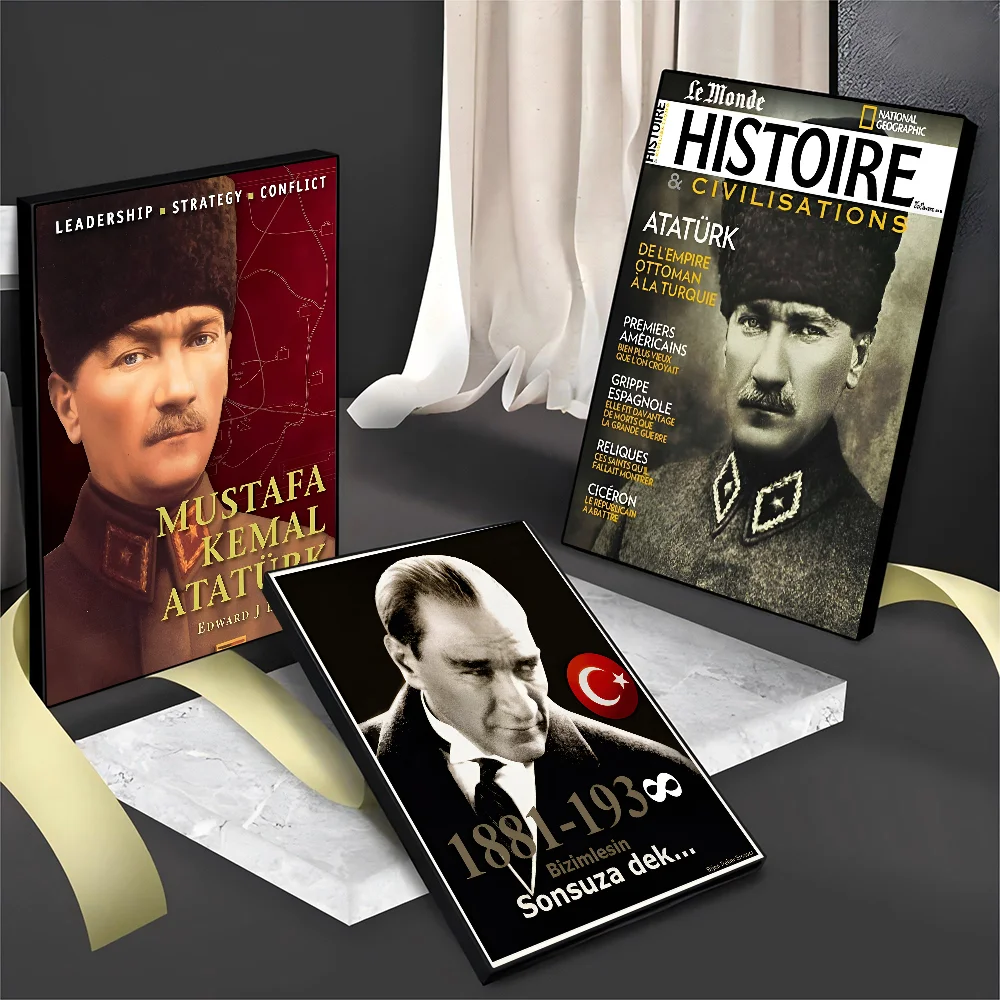 Turkish Mustafa Kemal Ataturk Good Quality Prints And Posters Vintage Room Home Bar Cafe Decor Aesthetic Art Wall Painting