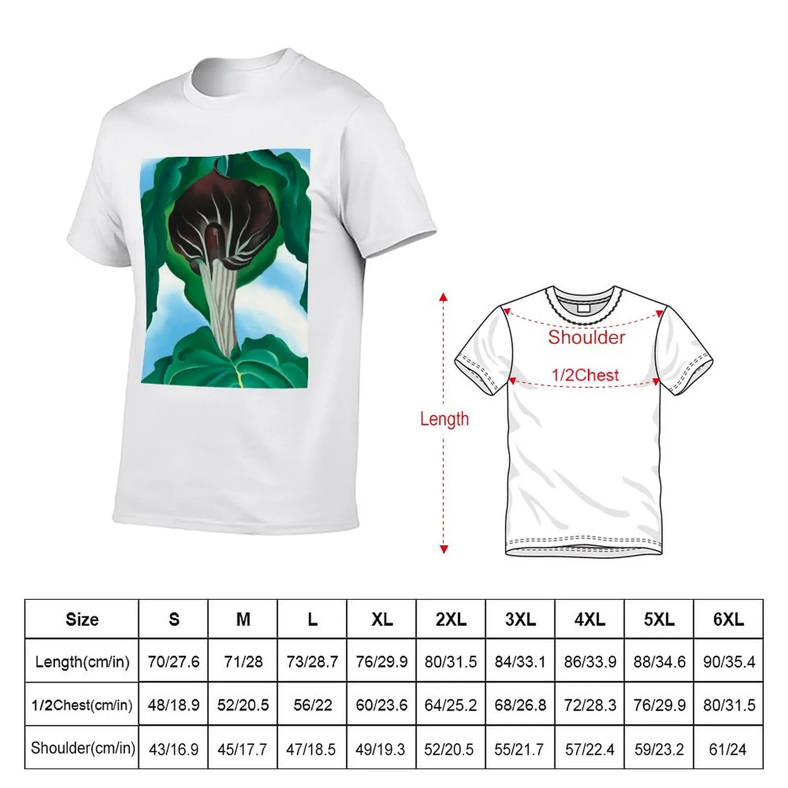 Georgia O'Keeffe T-Shirt Street Fashion Casual Tee Shirt