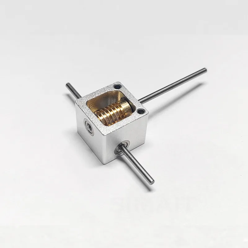 2/3Mm Mini Worm Gear Worm Case, Right Angle Corner Small 90 Degree Reduction Gearbox Commutator Transmission Box
