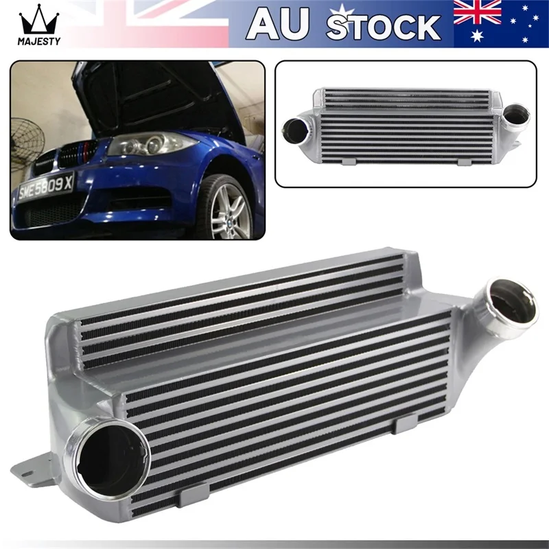 Upgrade Intercooler Tuning Fits for BMW 1/ 3 / Z4 series & 1M N54/N55  Engines E82 E88 135i 08-13 Black/Silver