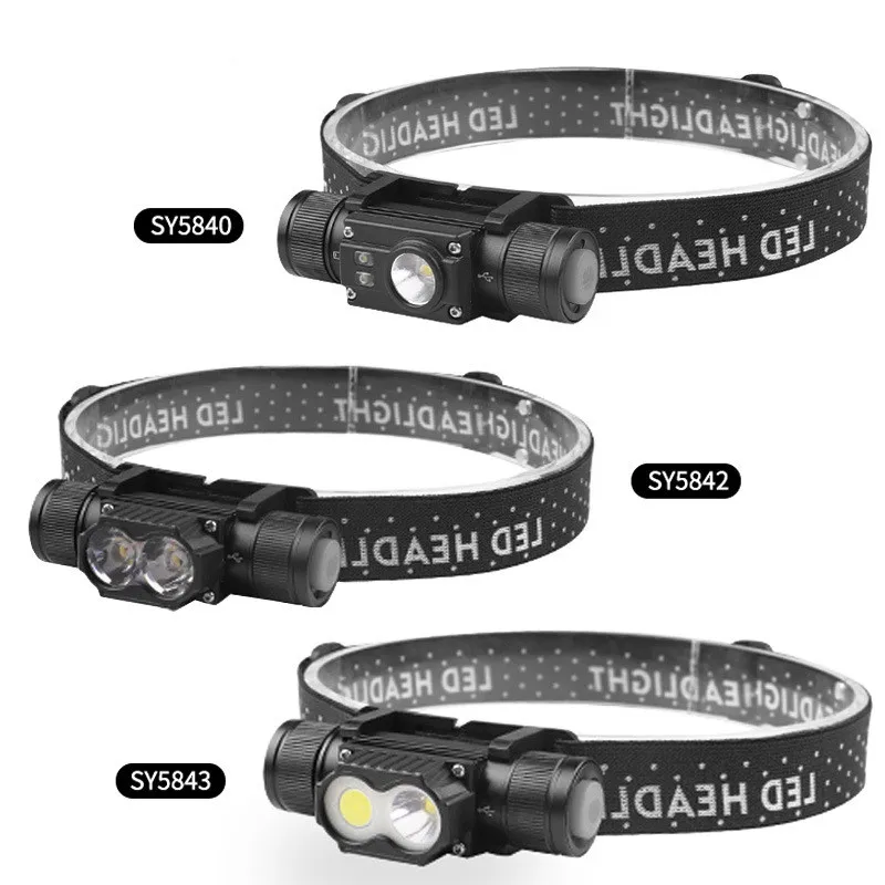 

FUNNYDEER 5840 XTE COB 10W Headlight Type-c Charging Red Light Warning Torch Outdoor IPX4 Waterproof Mountaineering LED Headlamp