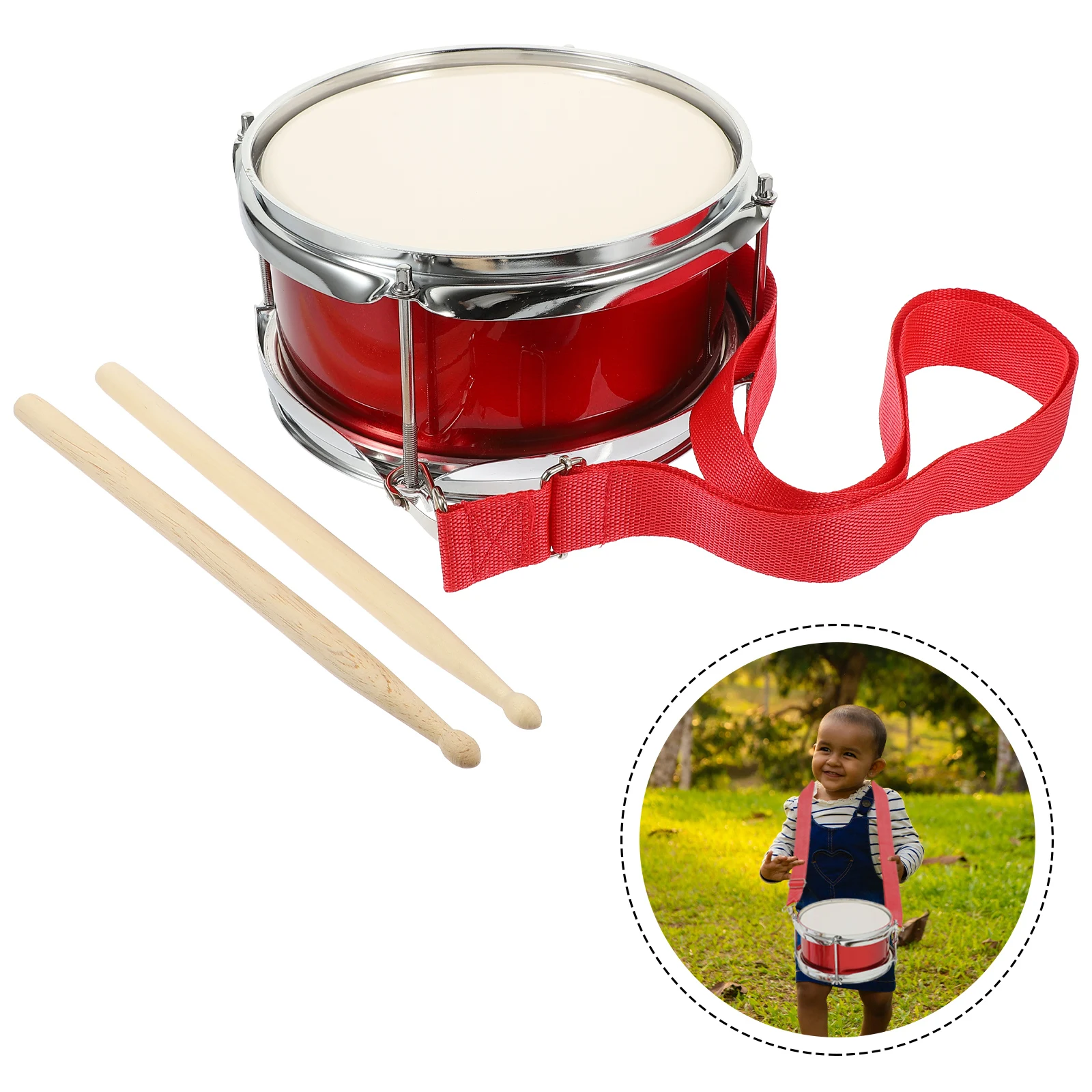 

Kids Snare Drum Set Toddler Metal Band Instruments Marching Percussion Educational Toy Music Rhythm Hand Brain