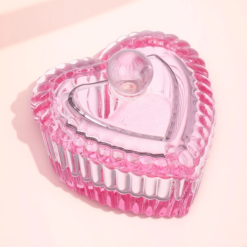 Kryształowy kubek w kształcie serca, szklany kubek do paznokci, japoński design, miseczka do dappen, miska do moczenia paznokci, pojemnik na monomer.