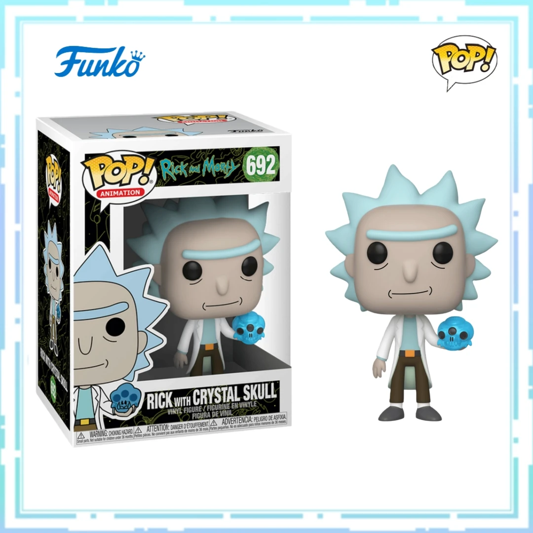 

Рик с хрустальным черепом # 692 фигурки Funko Pop, официальная подлинная ограниченная серия, коллекционная фигурка Рик и Морти, игрушка для фанатов в подарок