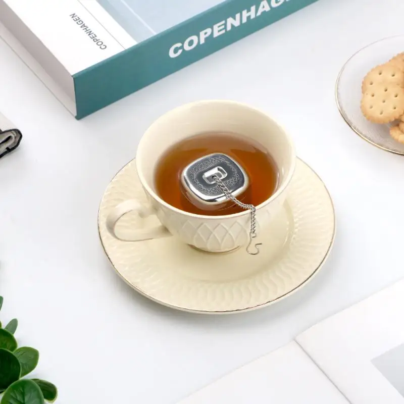 Stainless Steel Tea Infuser Ball Square Tea Leakage Filter Tea Ware Tea Filter Extra Fine Mesh Loose Tea Steeper Mesh Filter