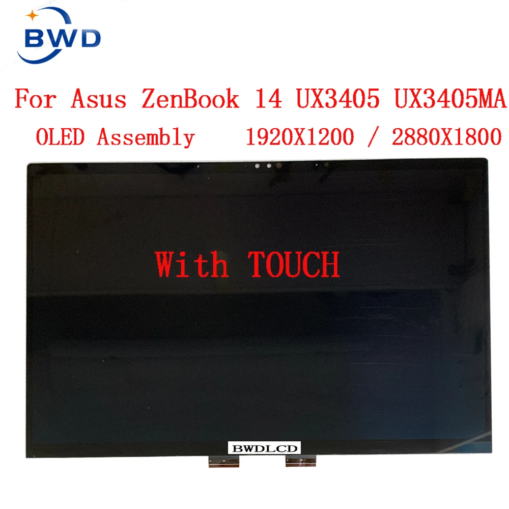 14,0-дюймовый сенсорный OLED-дисплей для ноутбуков ASUS Zenbook 14 OLED UX3405 UX3405M UM3406 Q415 Q425 Q425MA, сенсорный ЖК-экран в сборе