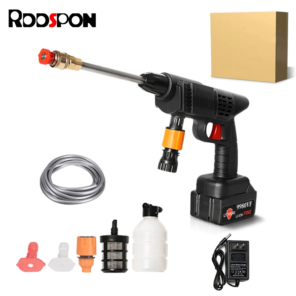 

Cordless Car Wash Gun High Pressure Washer Foam Generator Water Gun Spray Cleaner Car Washing Machine for 18v 21 Makita Battery