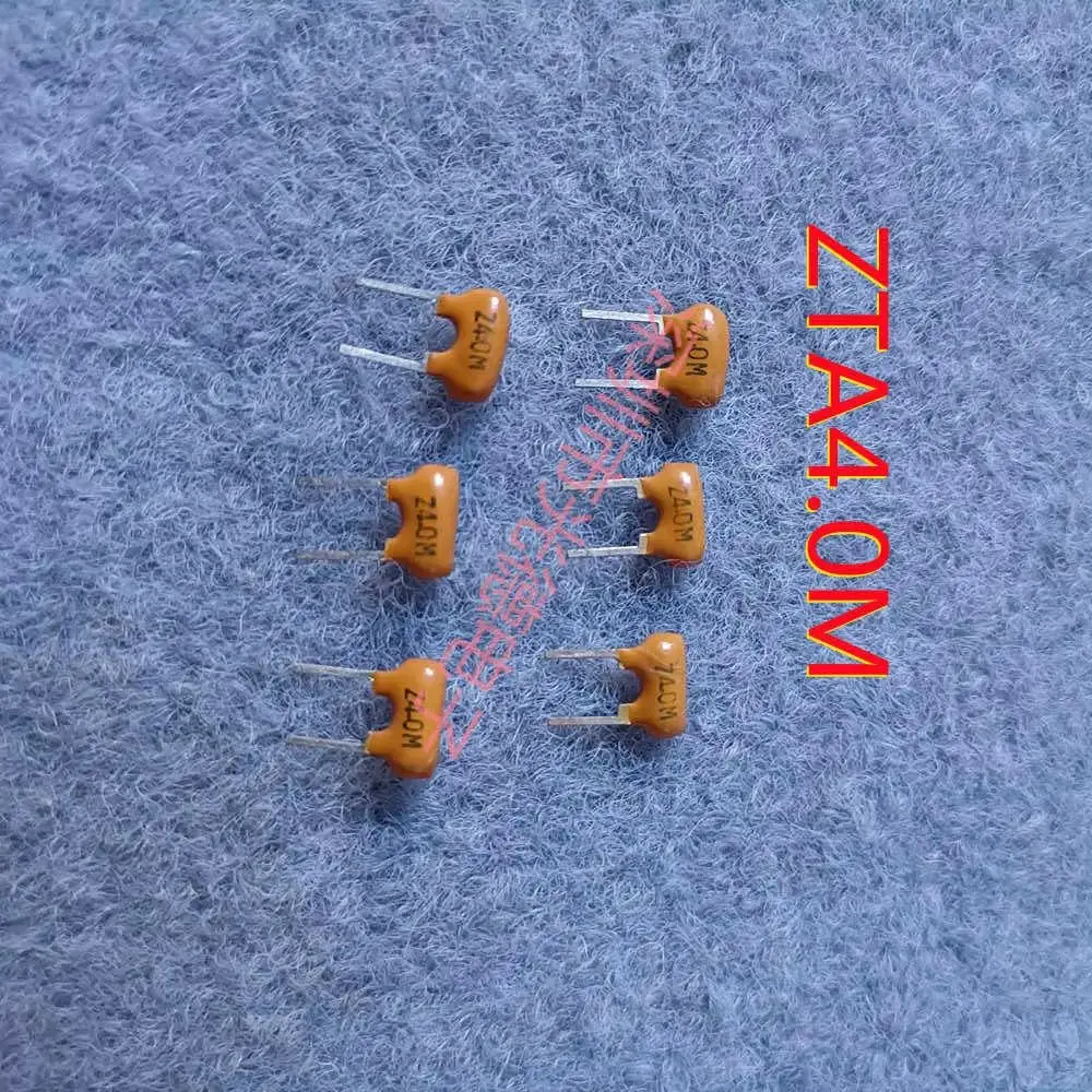 100pcs/ domestic ceramic crystal oscillator ZTA4.00MG 4MHZ 4M 4.00M khaki straight plug two feet
