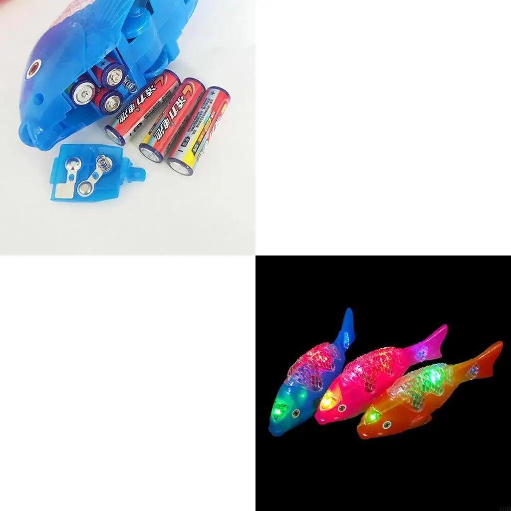 LED Musical Fish Toy Glowing Kiddie Favor Festival Party Supply Gift