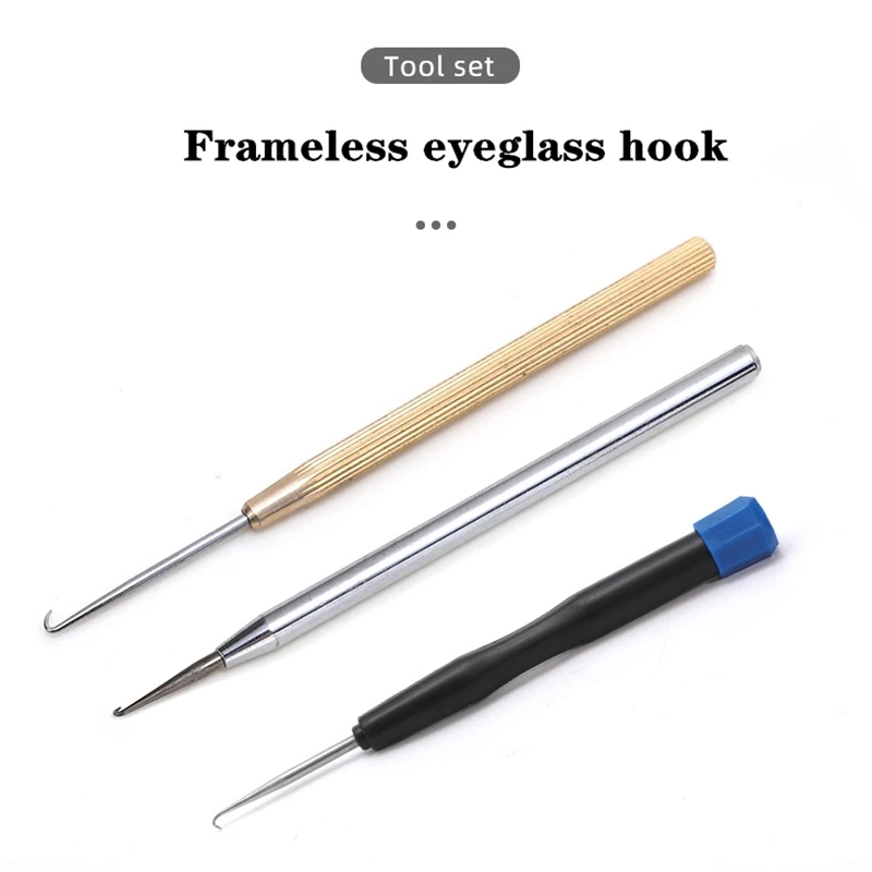 Half Frame Glasses Wire Pulling Hook Professional Glasses Accessories Stainless Steel Screwdriver Repair Draw Hook Tools Y150